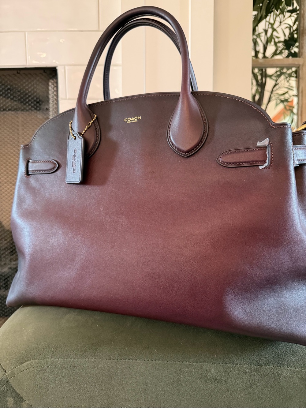 NEW COACH “Soft Empire Carryall Bag 40” MERLOT - Picture 13 of 16